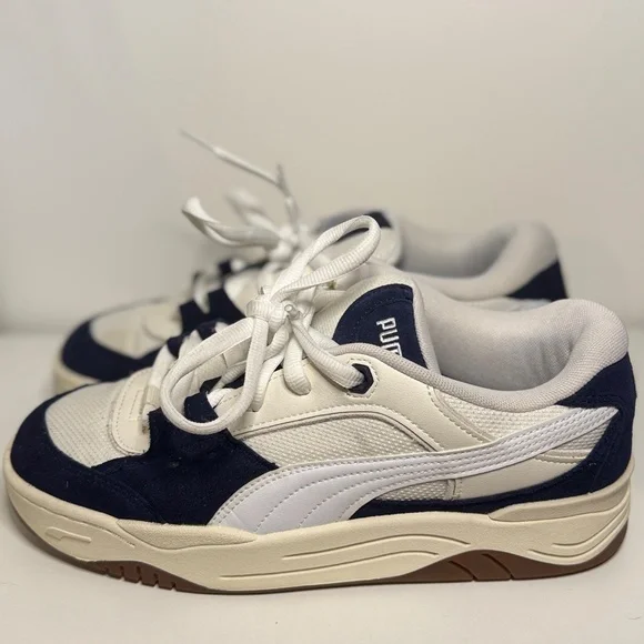 Puma 180 Vapor Grey Navy Sneakers Size M10/W11.5 Y2K Skate Style - Picture 4 of 13